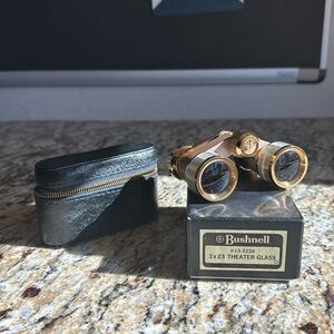 Vintage Bushnell 3x23 Theater Opera Glass 15-3230 Gold & Mother of Pearl Japan